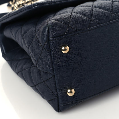 Chanel Caviar Quilted Small Coco Handle Flap Navy 8 of 12