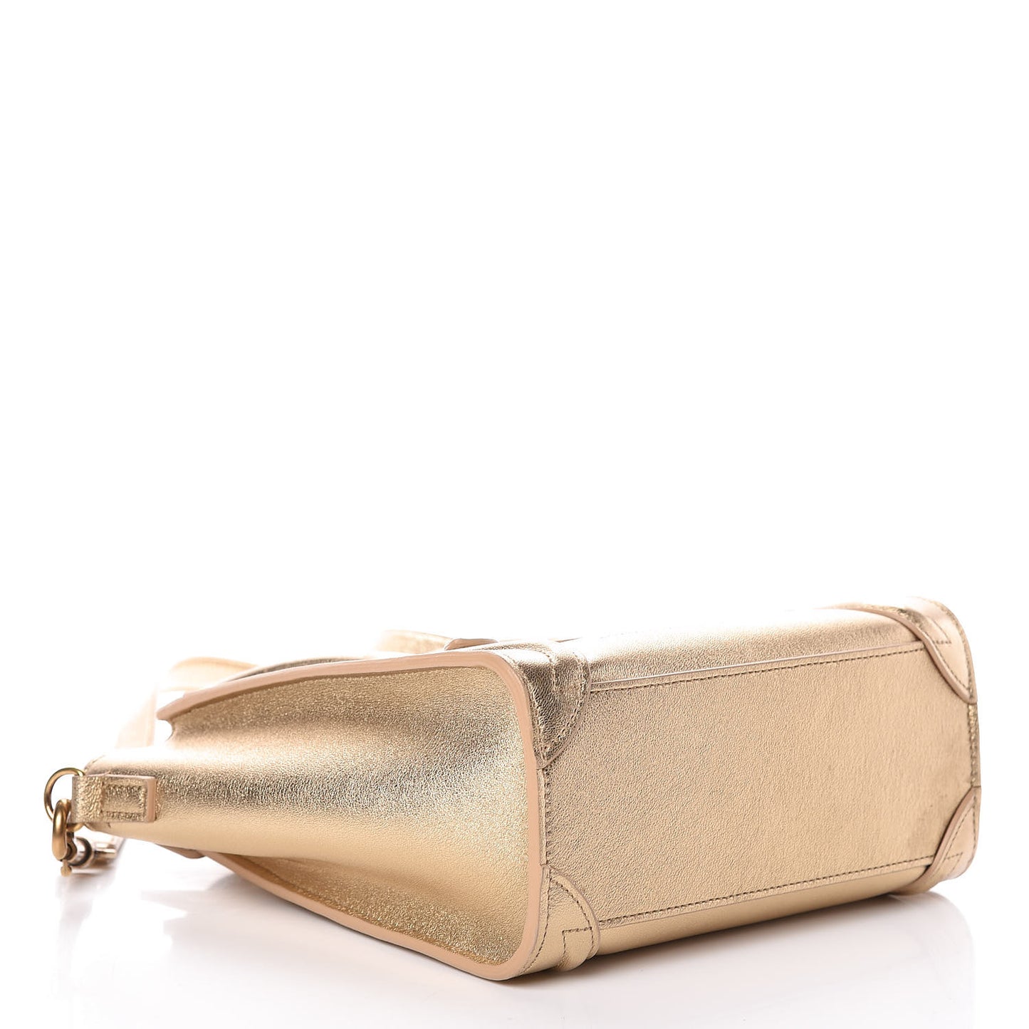 Laminated Lambskin Nano Luggage Gold