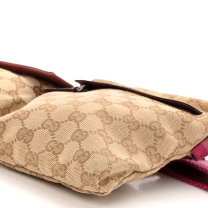 Gucci GG Monogram Web Double Pocket Belt Bag Pink 10 of 10