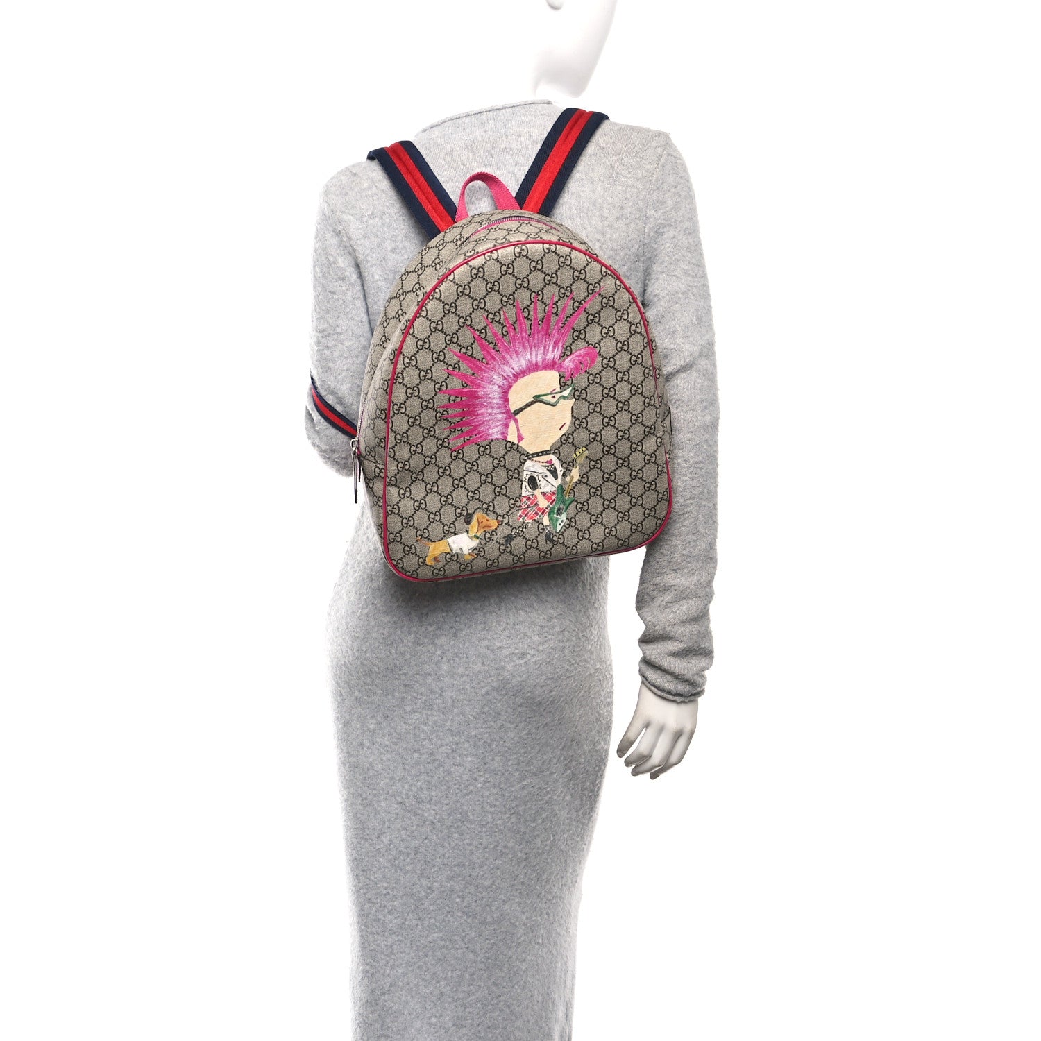 Gucci GG Supreme Monogram Punk Print Childrens Dome Backpack 2 of 10