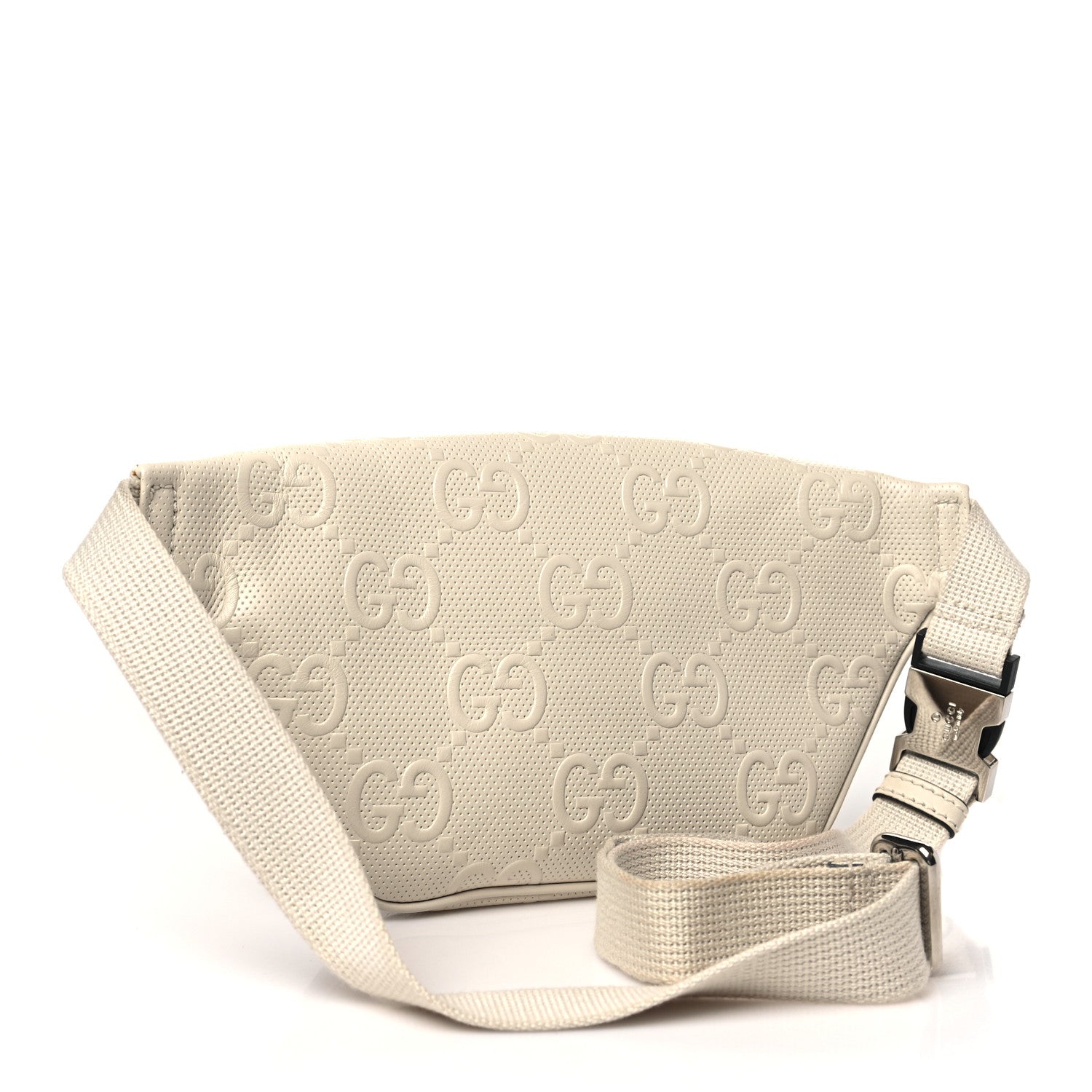 Gucci Calfskin GG Tennis Embossed Belt Bag Mystic White 3 of 12