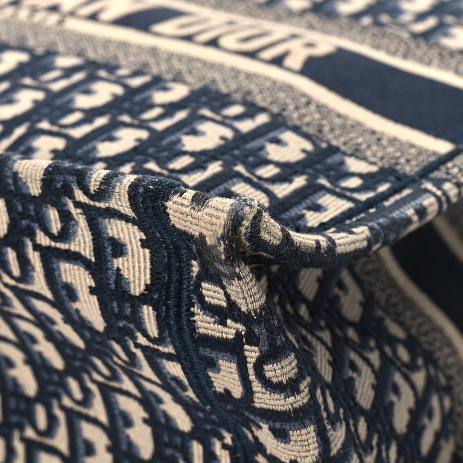 Christian Dior Oblique Medium Book Tote Blue Multicolor 11 of 12