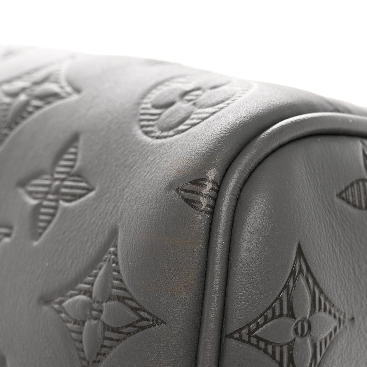 Calfskin Monogram Shadow Keepall Bandouliere 50 Anthracite Gray