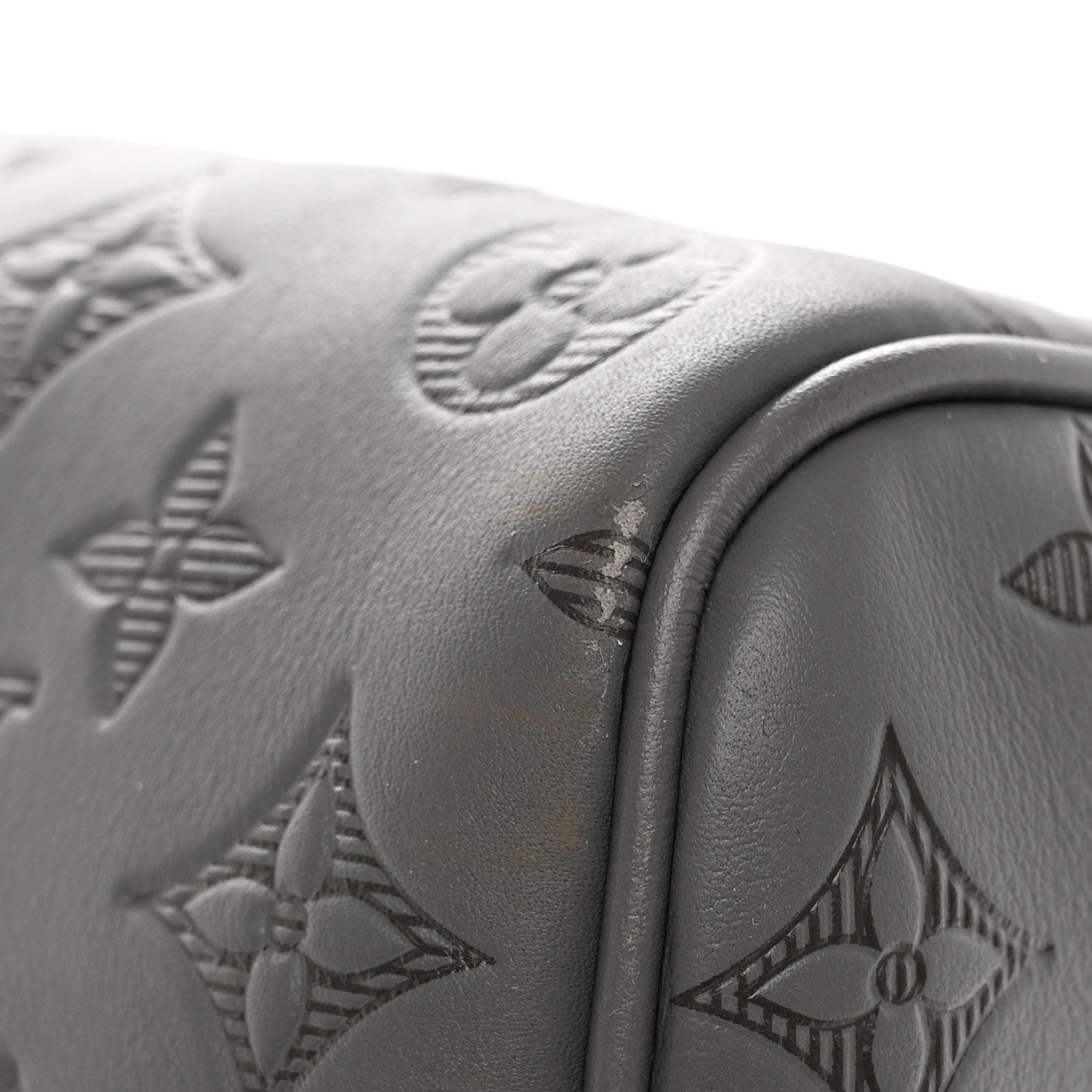 Louis Vuitton Calfskin Monogram Shadow Keepall Bandouliere 50 Anthracite Gray 9 of 12