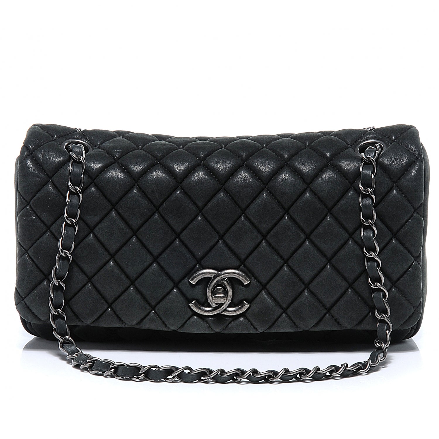 Chanel Iridescent Calfskin Small New Bubble Flap Anthracite 1 of 8