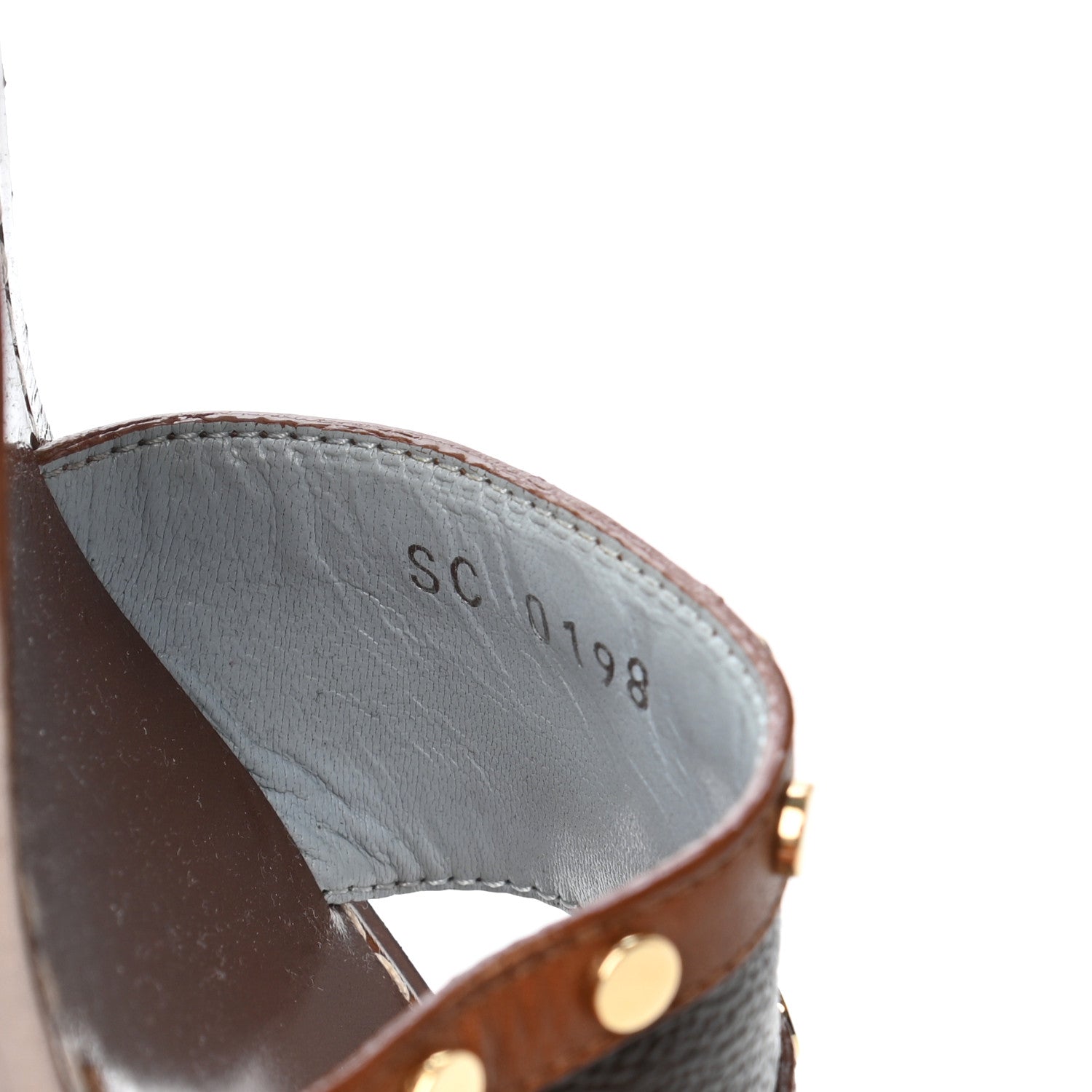 Louis Vuitton Calfskin Monogram Passenger Sandals 38 Cognac 8 of 9