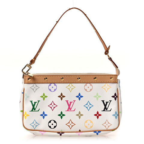 Monogram Multicolor Pochette Accessories White