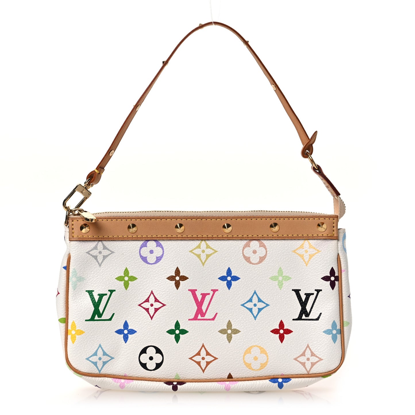 Monogram Multicolor Pochette Accessories White