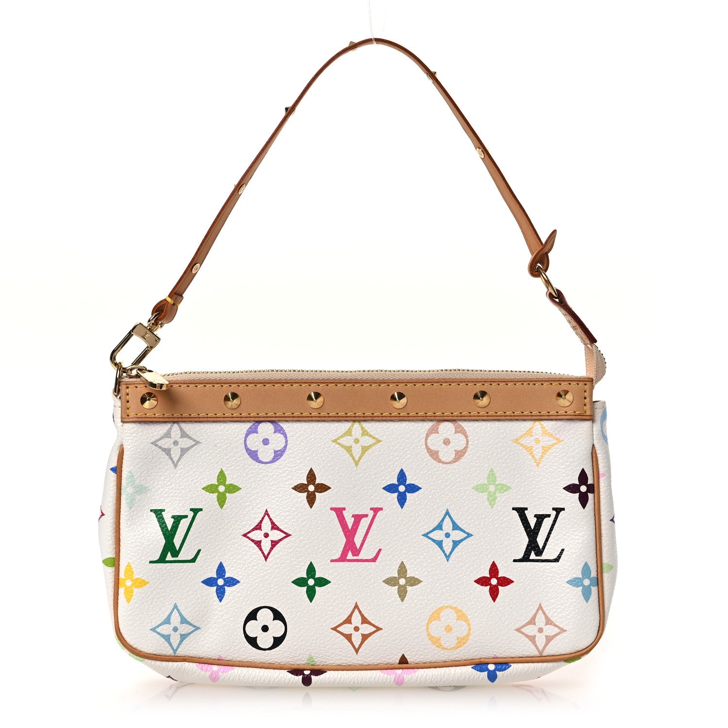Louis Vuitton Monogram Multicolor Pochette Accessories White 1 of 11