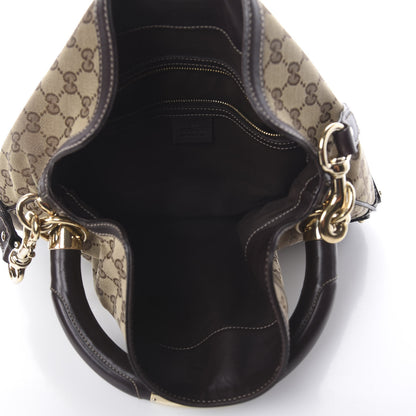 Gucci Monogram Medium Indy Top Handle Hobo Dark Brown 4 of 7