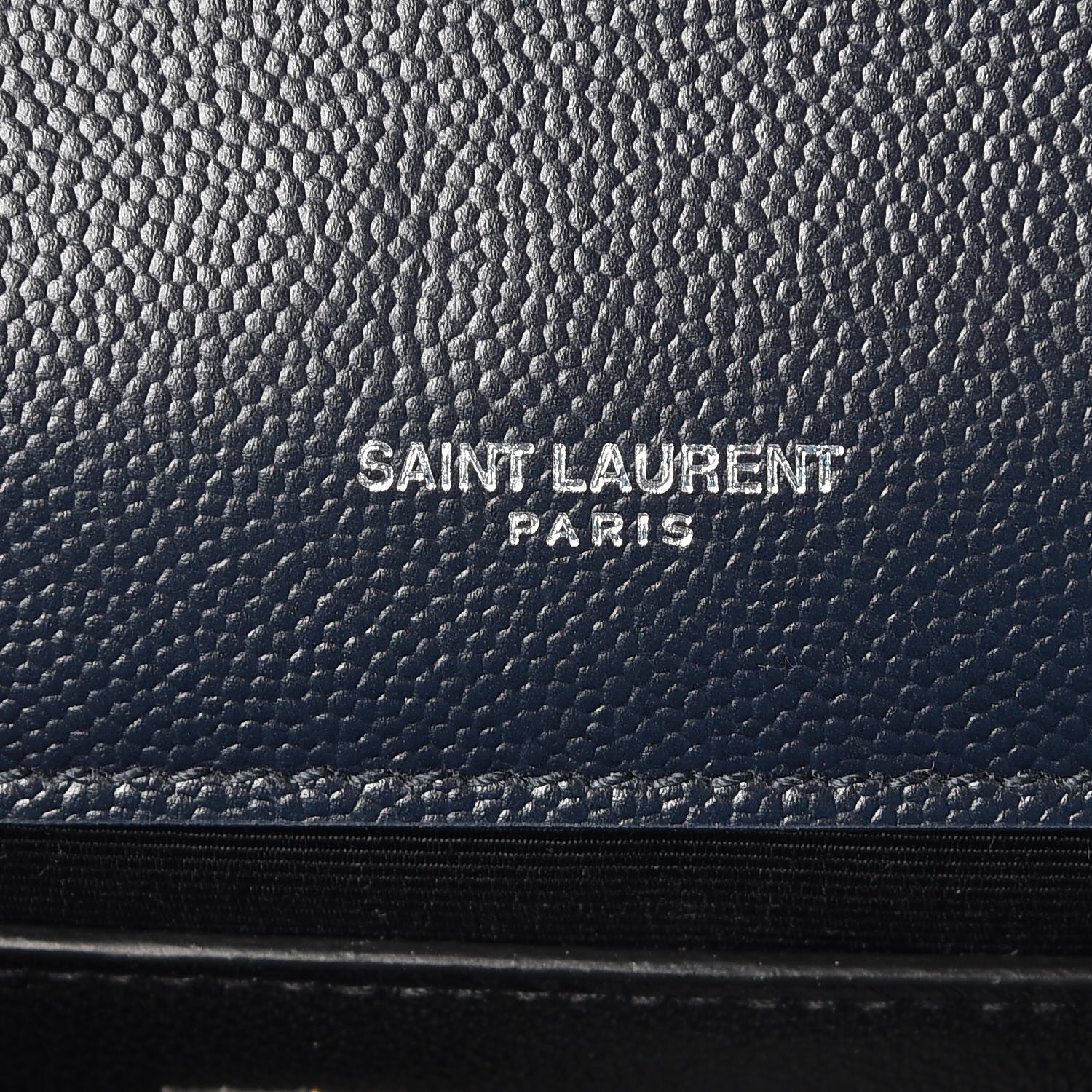 Saint Laurent Grain De Poudre Medium Classic Monogram Kate Satchel Deep Marine 7 of 7