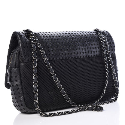 Chanel Perforated Lambskin Jumbo Easy Flap Black 3 of 16