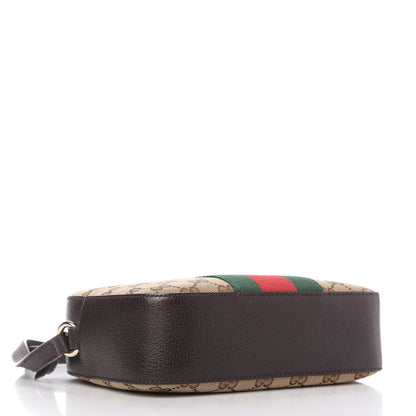 Gucci GG Supreme Monogram Web Small Webby Bee Shoulder Bag Dark Brown 4 of 10