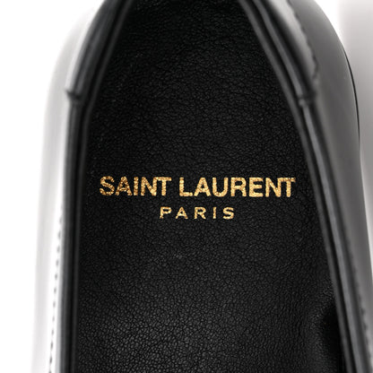 Saint Laurent Calfskin Penny Loafers 38 Black 8 of 10