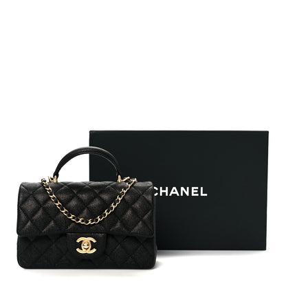 Chanel Caviar Quilted Mini Top Handle Rectangular Flap Black 12 of 12