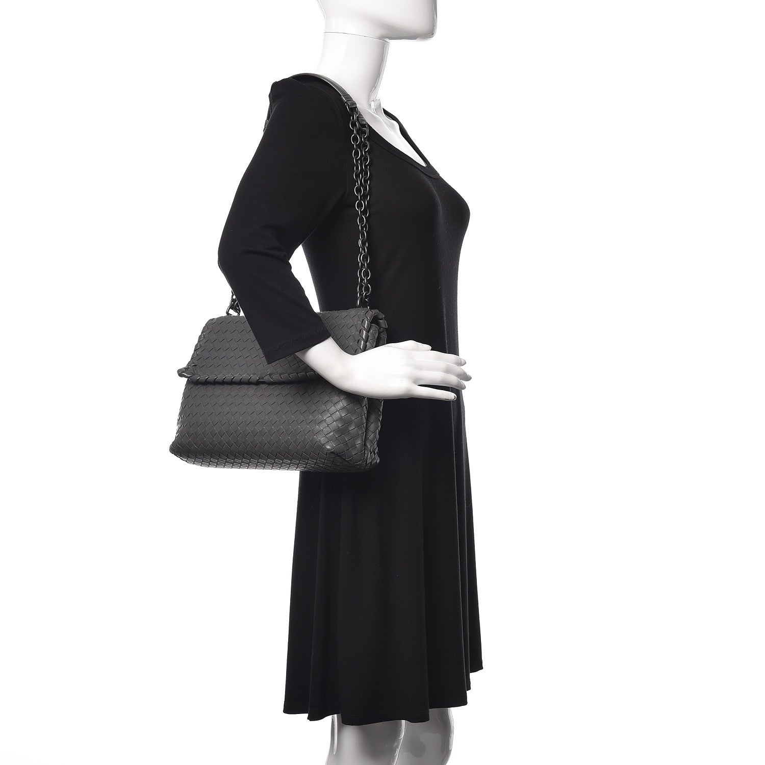 Bottega Veneta Nappa Intrecciato Large Olimpia Bag Light Grey 2 of 15
