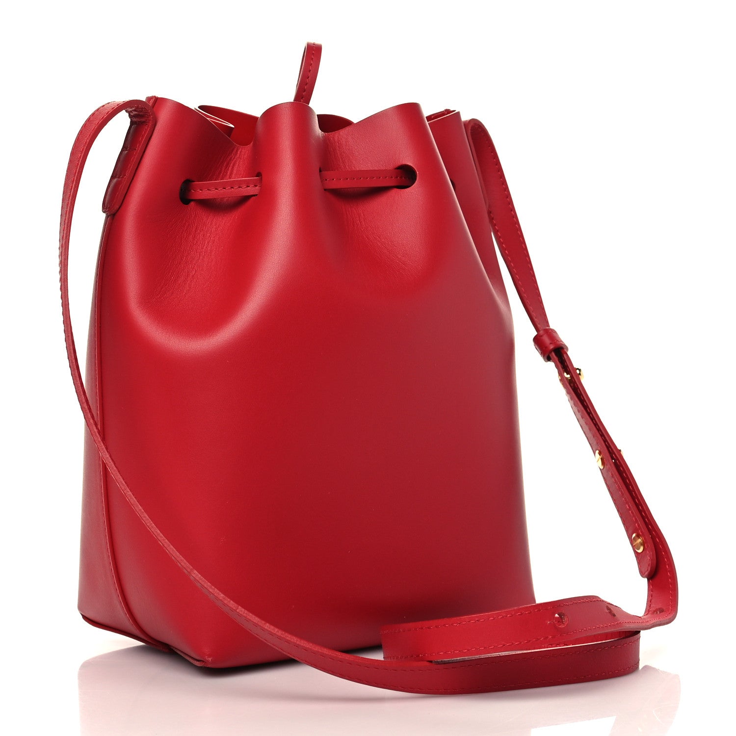 Mansur Gavriel Calfskin Mini Bucket Bag Flamma 3 of 7