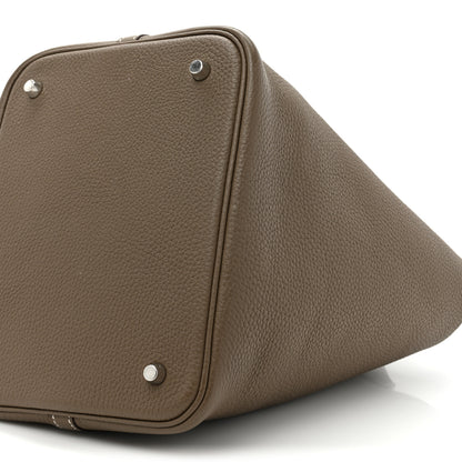 Hermes Taurillon Clemence Picotin Lock 22 MM Etoupe 8 of 12