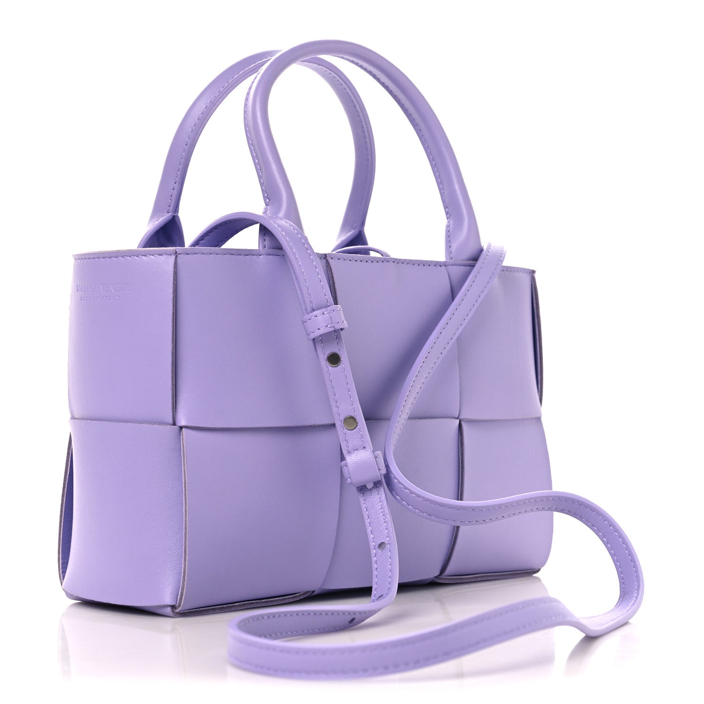 Nappa Maxi Intrecciato Mini Arco Tote Wisteria