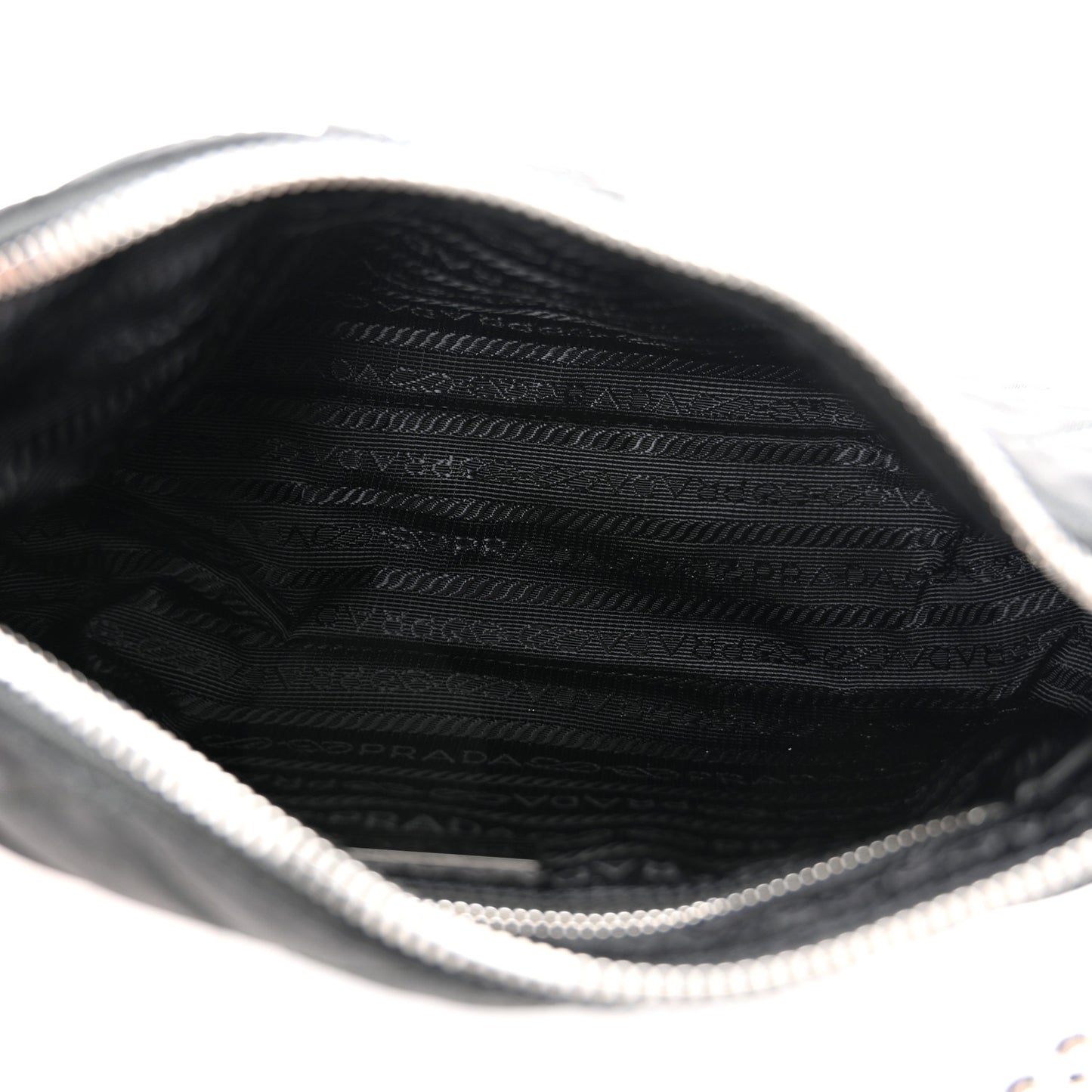 Nylon Tessuto Impuntu Quilted Crossbody Bag Black
