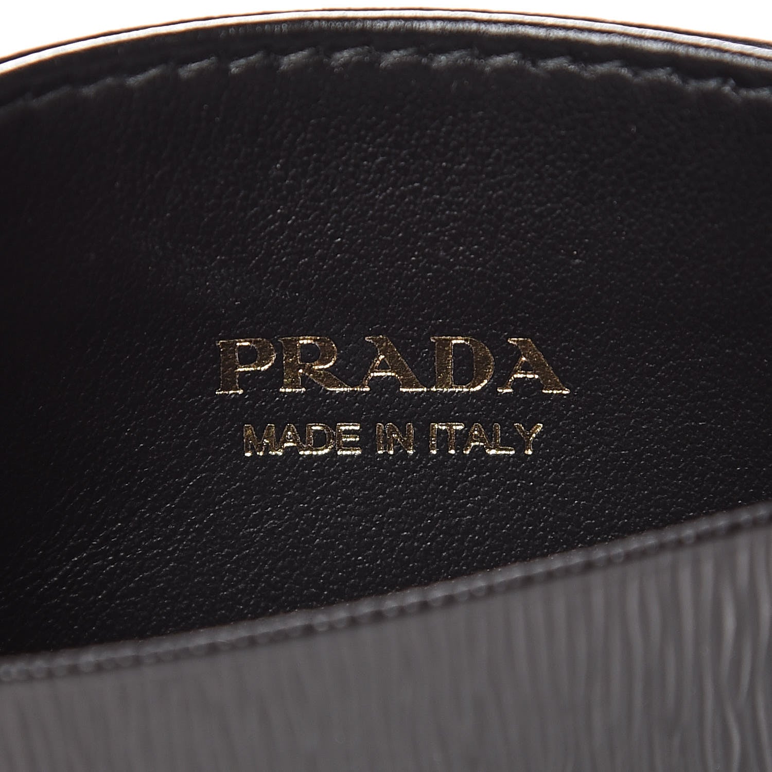 Prada Vitello Move Metal Card Case Black 6 of 7