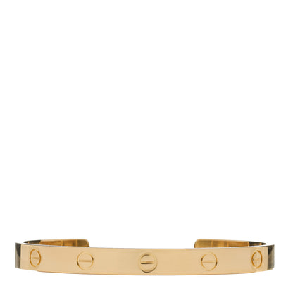 Cartier 18K Yellow Gold LOVE Cuff Bracelet 18 1 of 4