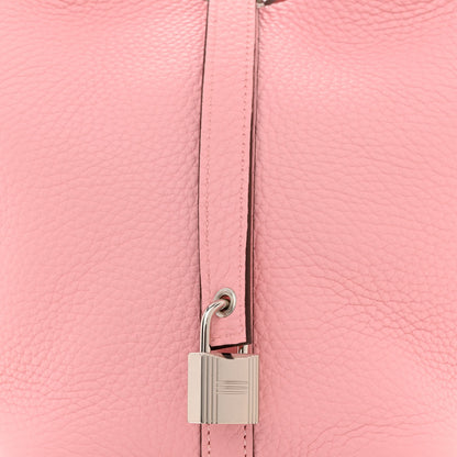Hermes Taurillon Clemence Picotin Lock 18 PM Rose Sakura 8 of 10