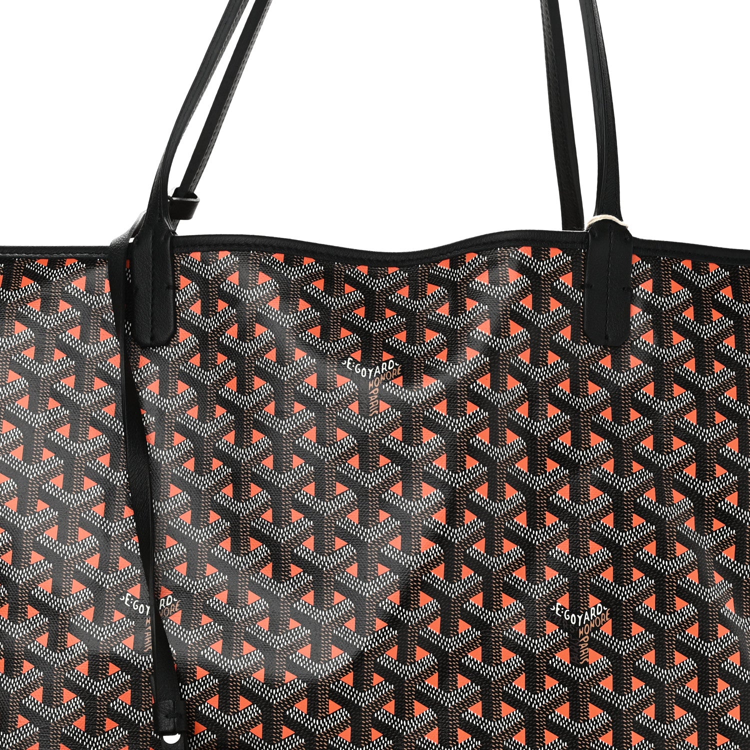 Goyard Goyardine Saint Louis Claire Voie GM Black Orange 9 of 11