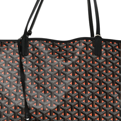 Goyard Goyardine Saint Louis Claire Voie GM Black Orange 9 of 11