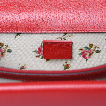 Gucci Calfskin Web Floral Embroidered Small Dionysus Shoulder Bag Hibiscus Red 6 of 9