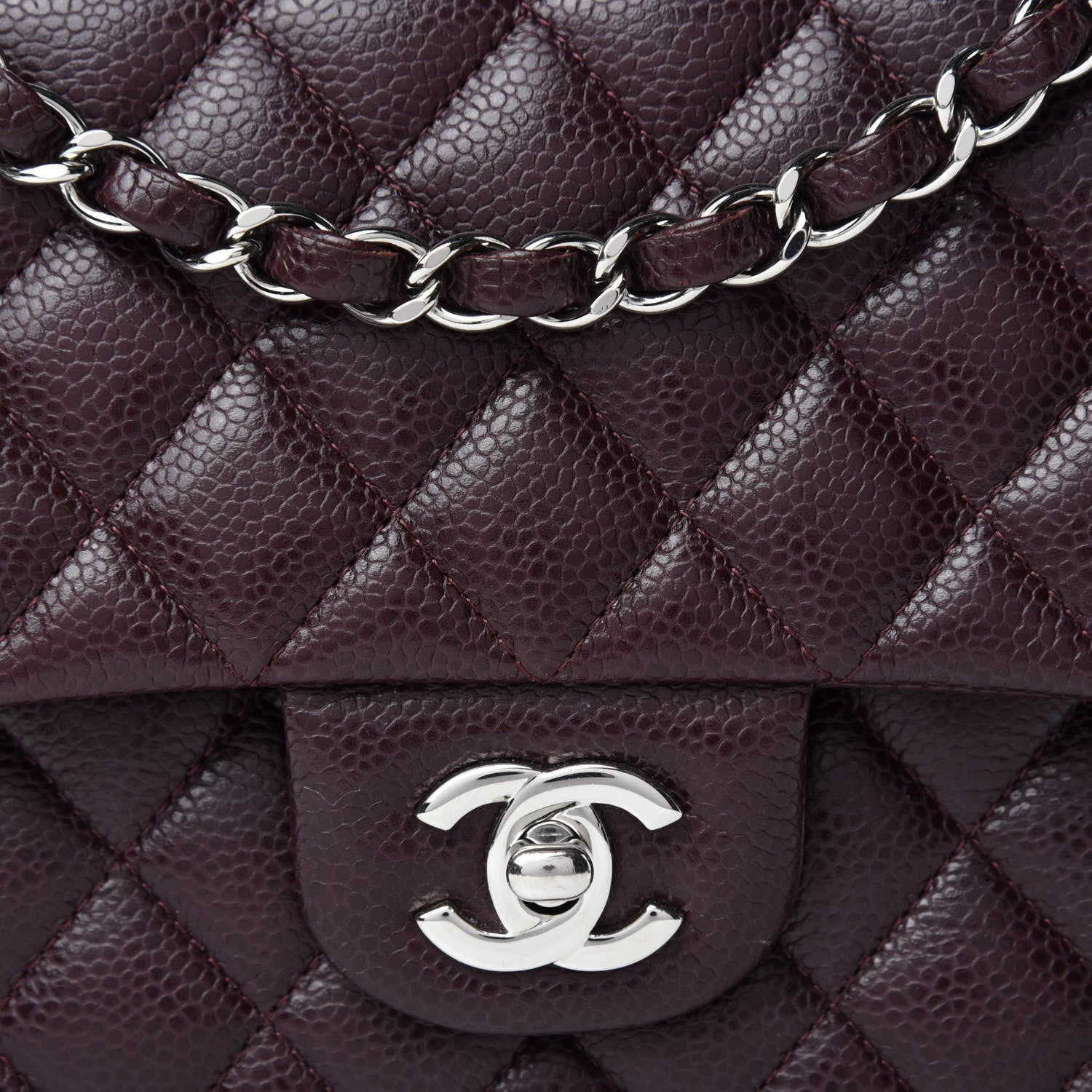 Chanel Caviar Quilted Medium Double Flap Burgundy 12 of 12