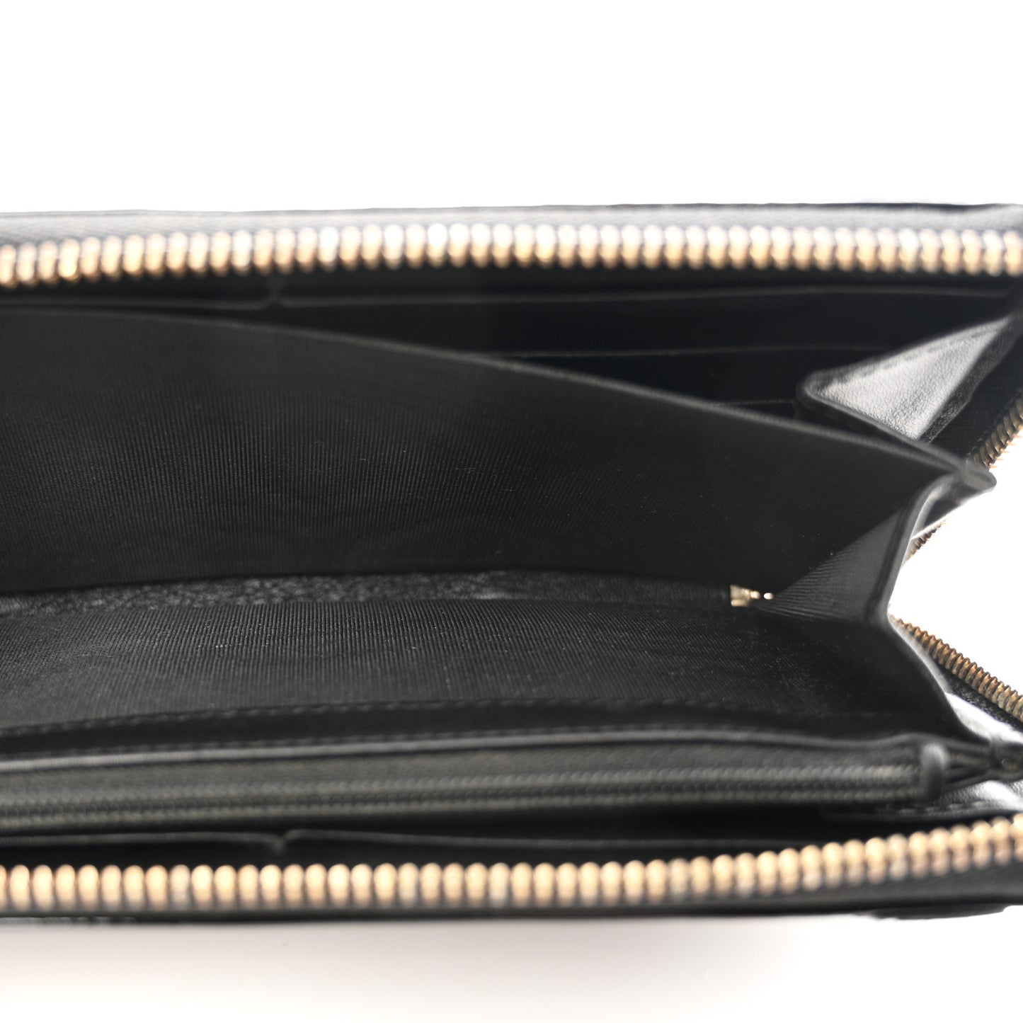 Patent Microguccissima Nice Zip Around Wallet Black