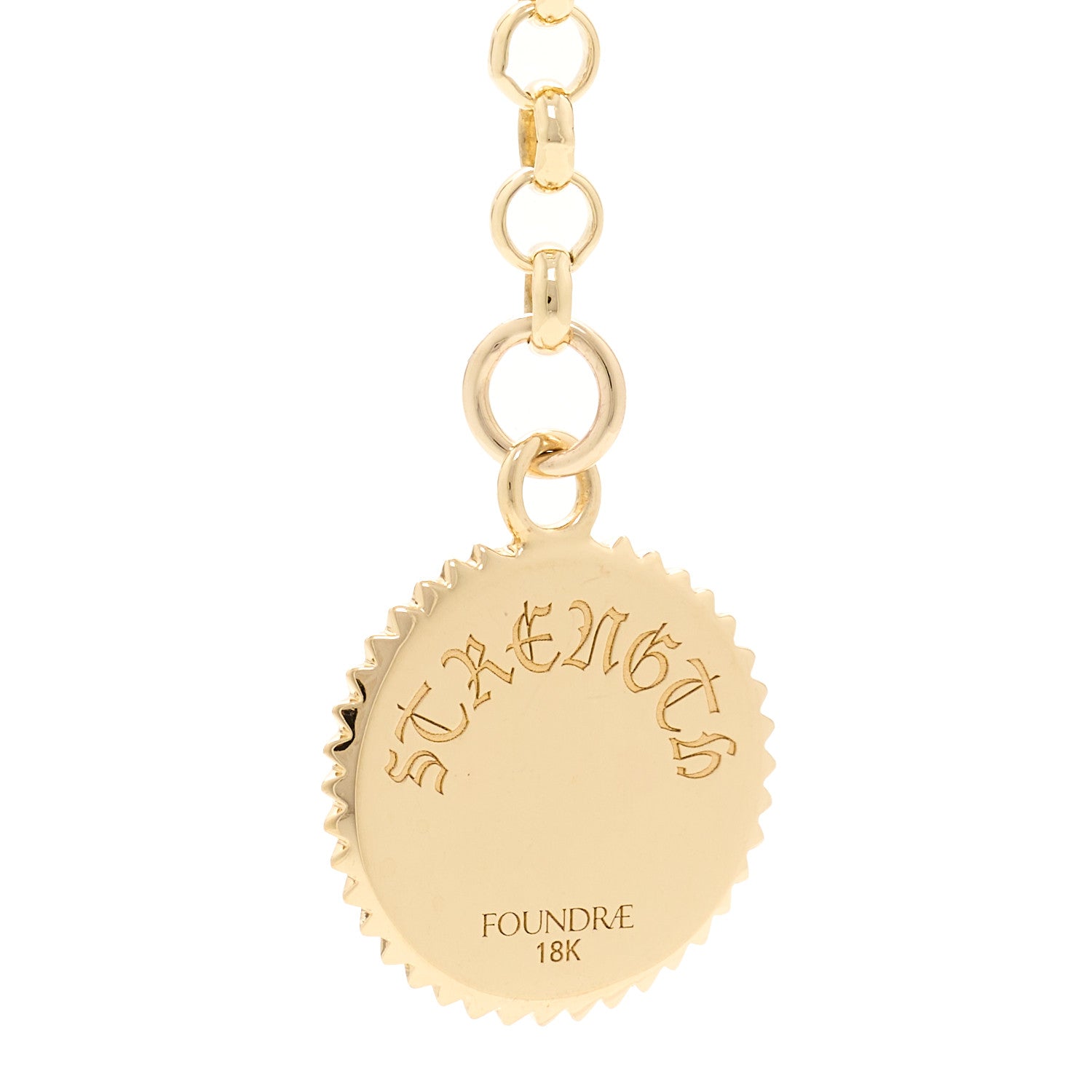 Foundrae 18K Yellow Gold Diamond Small Strength Mixed Belcher Chain Necklace 4 of 5