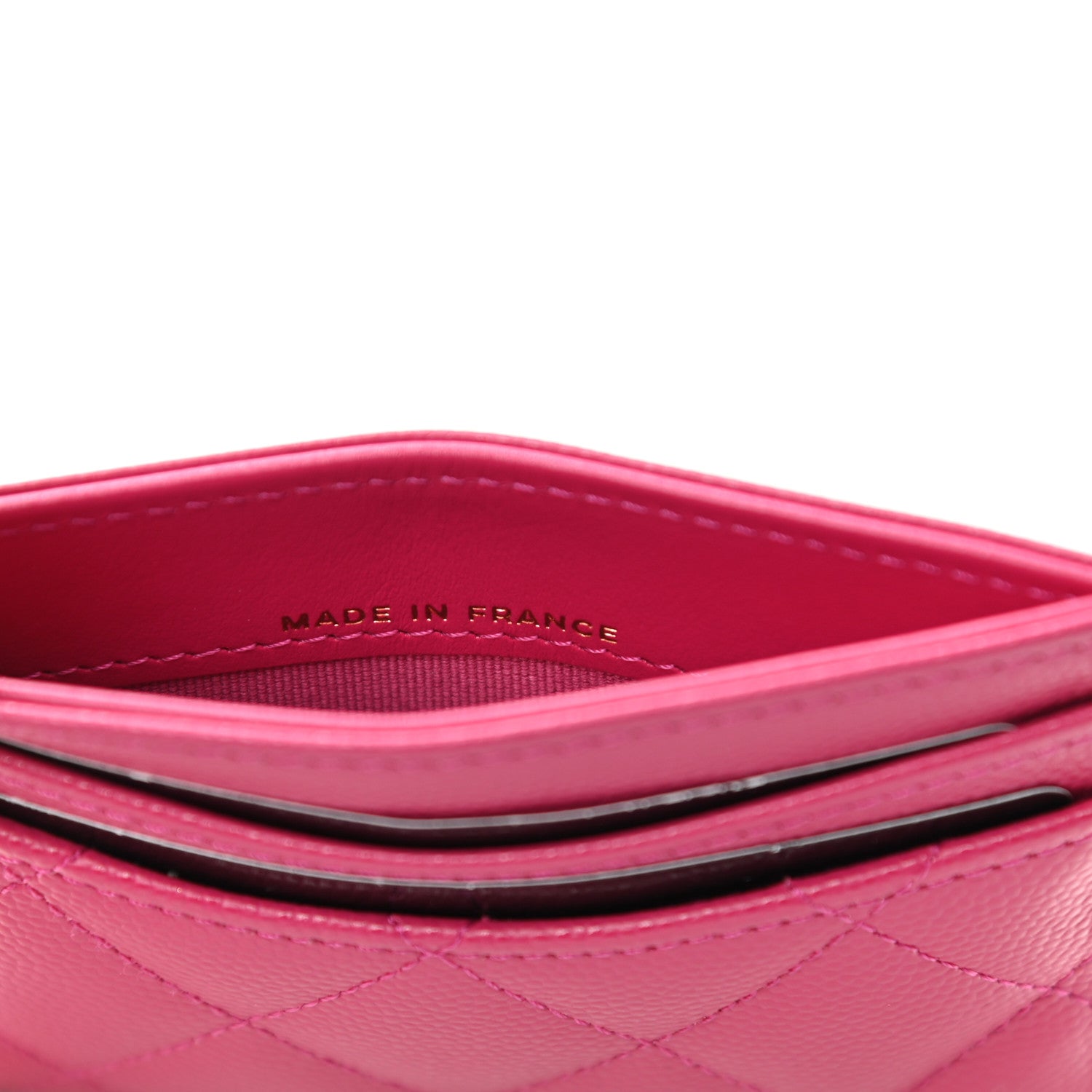 Chanel Caviar Quilted Card Holder Fuchsia 6 of 7
