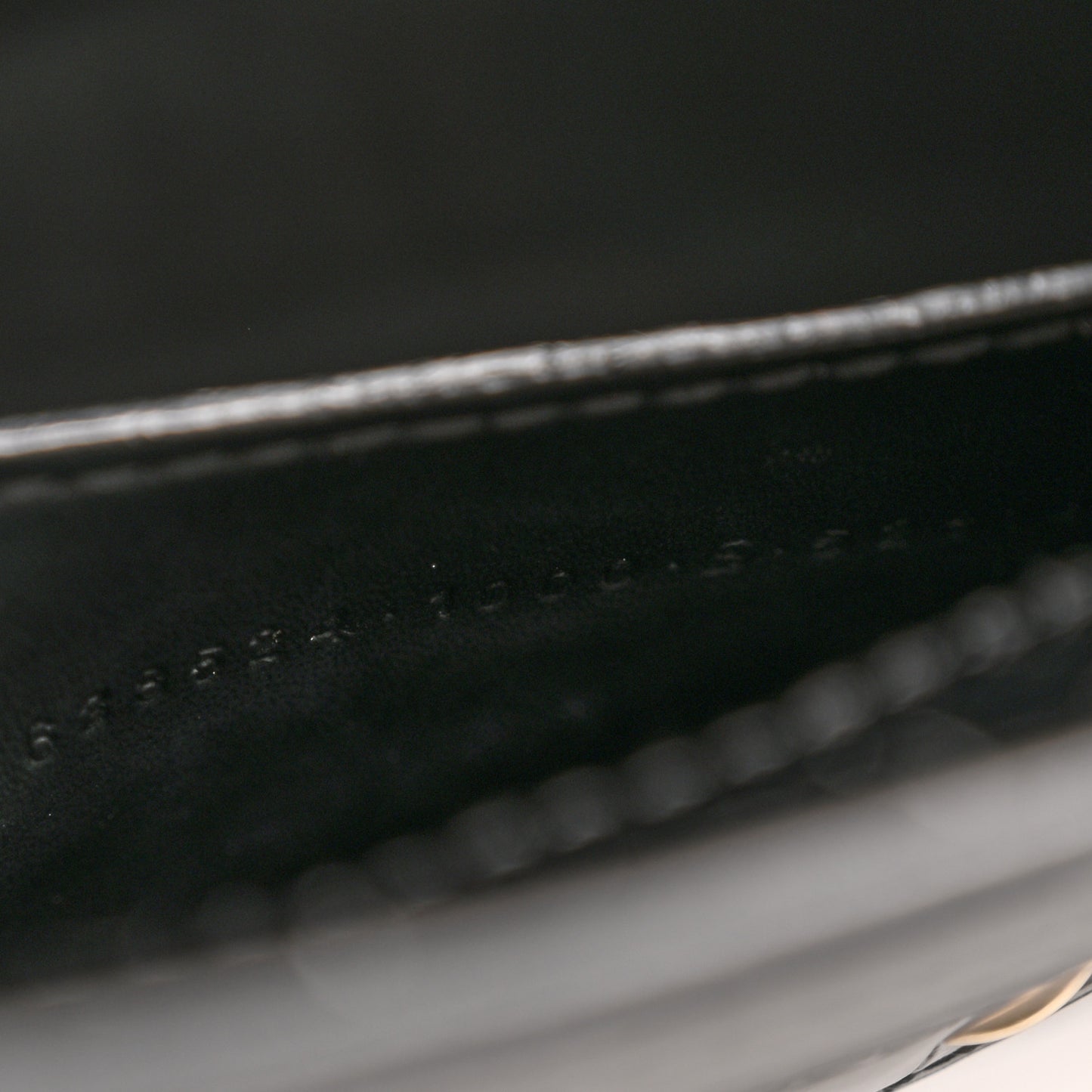 Shiny Supple Calfskin Crocodile Embossed Neo Classic Gold Hardware Mini City Black