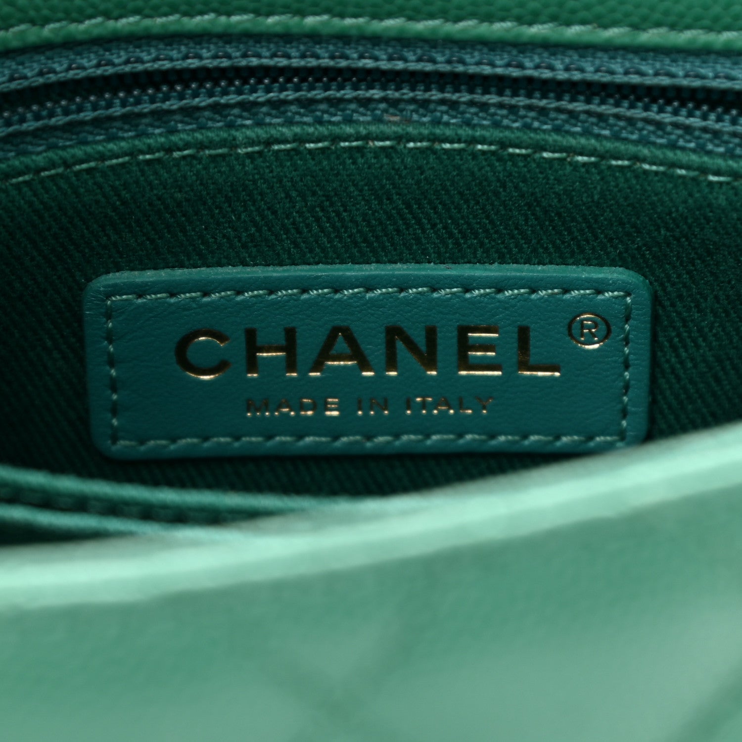 Chanel Caviar Quilted Lizard Embossed Mini Coco Handle Flap Green 6 of 13