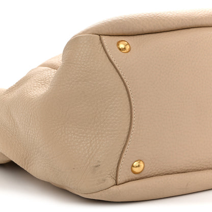 Prada Vitello Daino Side Pocket Hobo Sabbia 9 of 17