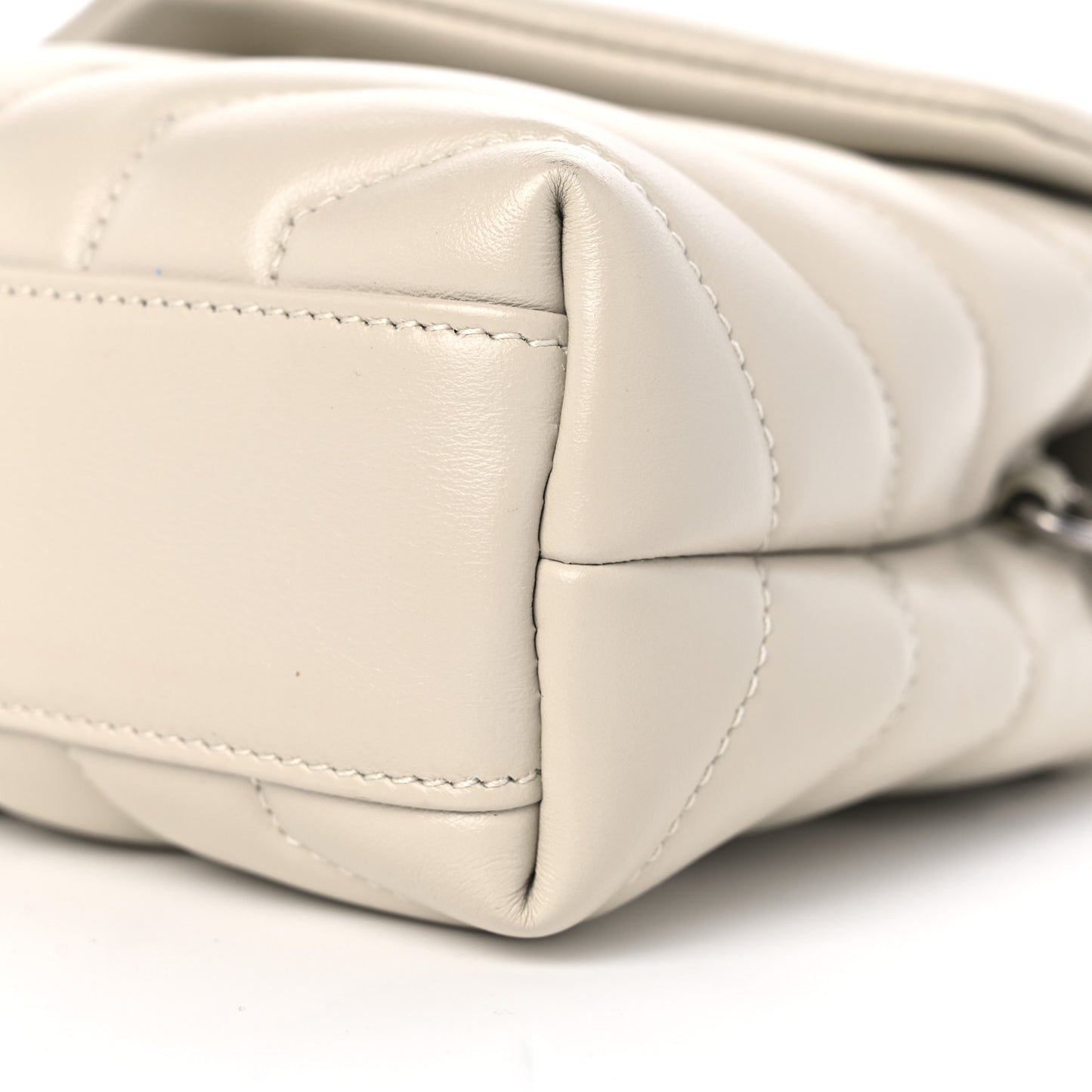 Calfskin Y Quilted Monogram Toy Loulou Crossbody Bag Ivory