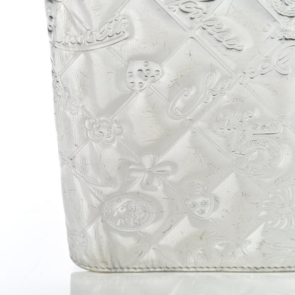 Chanel Metallic Patent Calfskin Quilted Lucky Symbols Yen Wallet Silver 18 of 19
