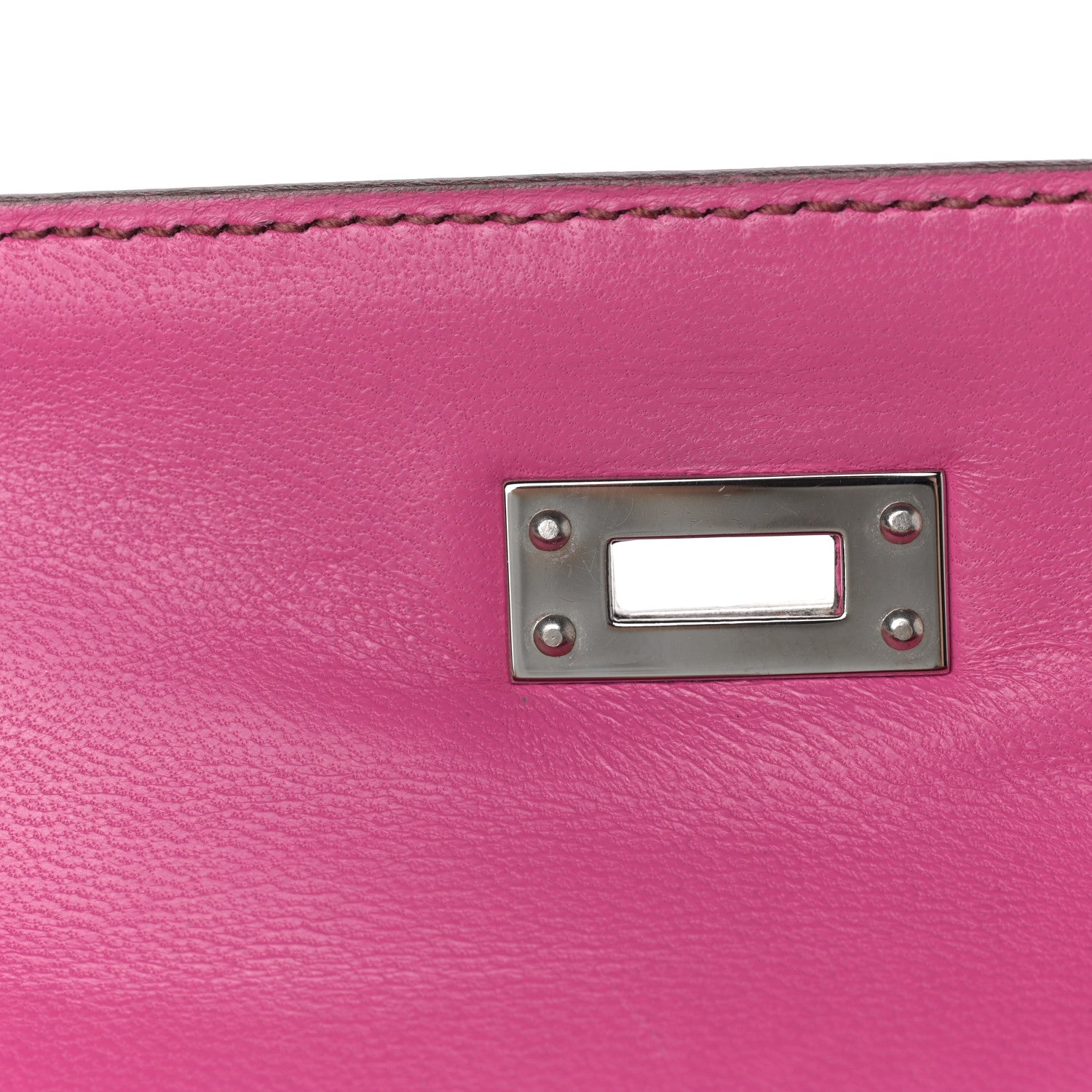 Hermes Shiny Alligator Kelly Pochette Fuchsia 21 of 26
