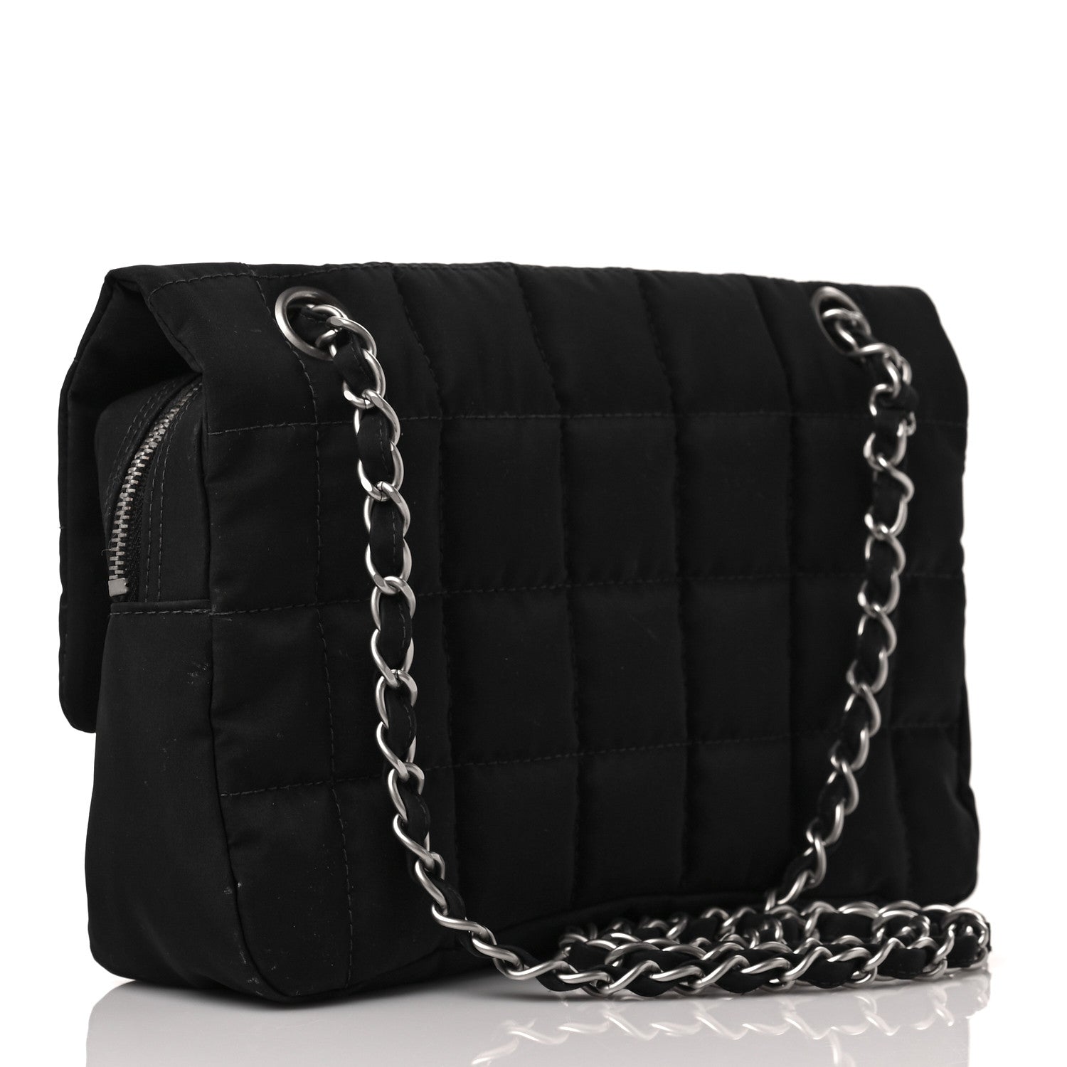 Chanel Nylon Square Quilted Flap Black 3 of 10