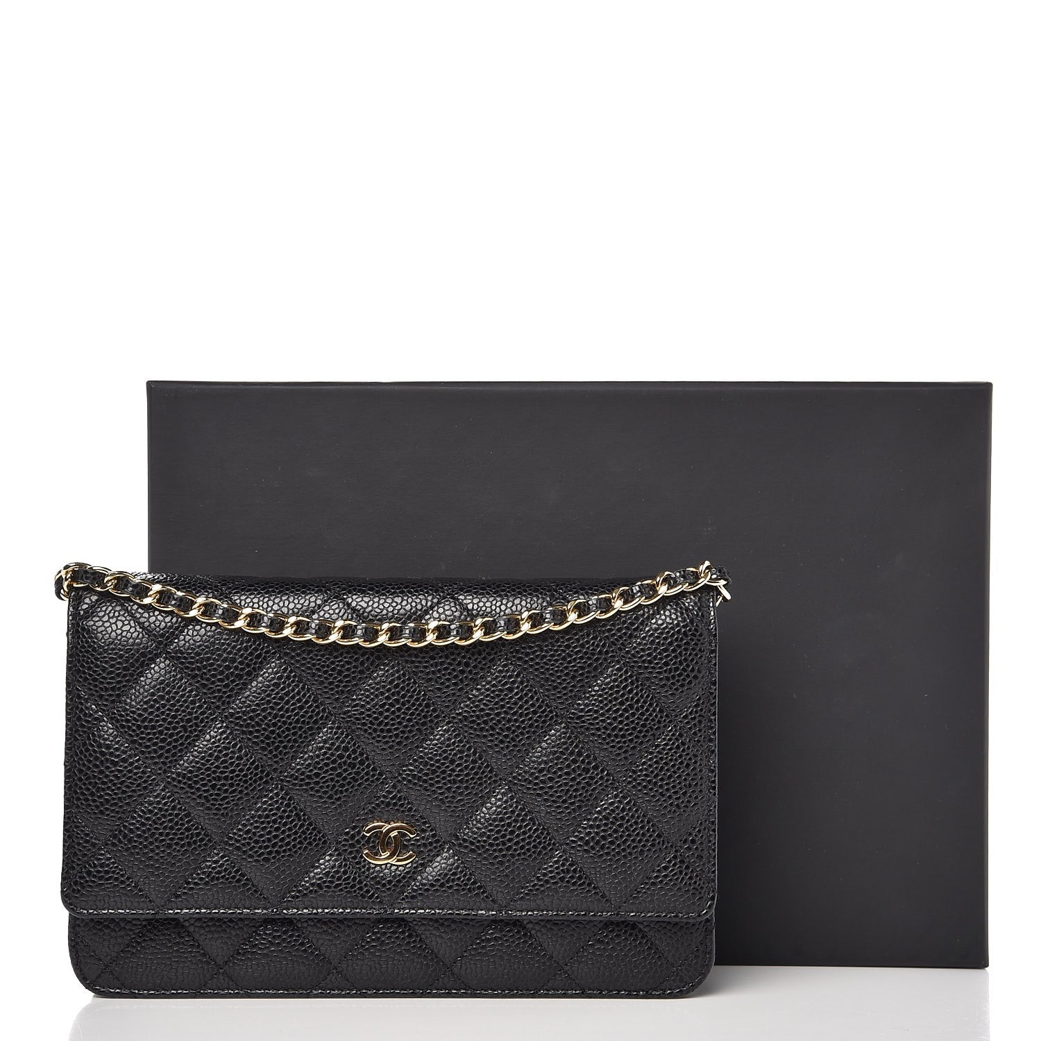 Chanel Caviar Quilted Wallet On Chain WOC Black 9 of 9