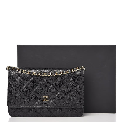 Chanel Caviar Quilted Wallet On Chain WOC Black 9 of 9