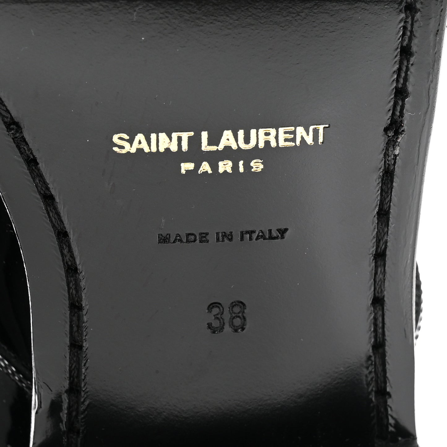 Patent Baltimora Lace Up Derby Shoes 38 Black