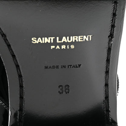 Saint Laurent Patent Baltimora Lace Up Derby Shoes 38 Black 8 of 10