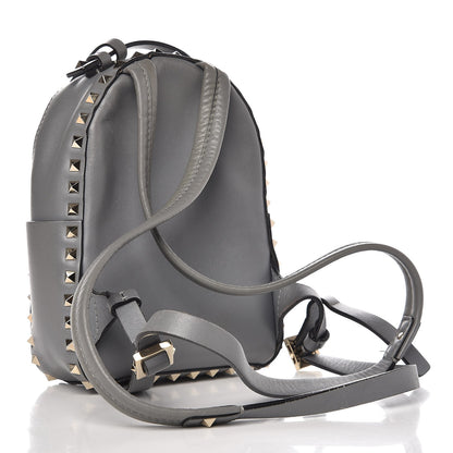 Valentino Garavani Calfskin Mini Rockstud Backpack Grey 3 of 12