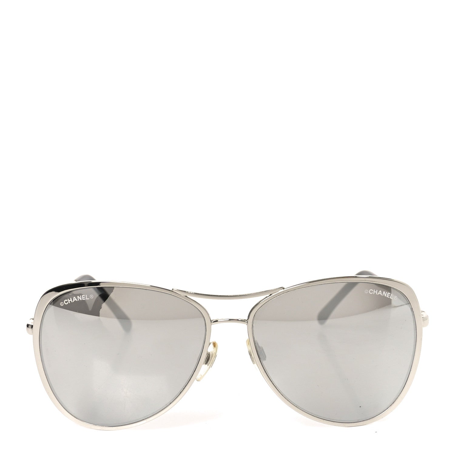 Chanel Pilot Summer Aviator Sunglasses 4223 Silver 2 of 7