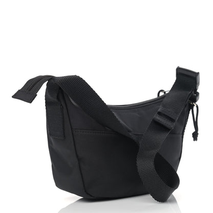 Balenciaga Recycled Sport Nylon Logo Embroidered Wheel Sling Bag Black White 3 of 9