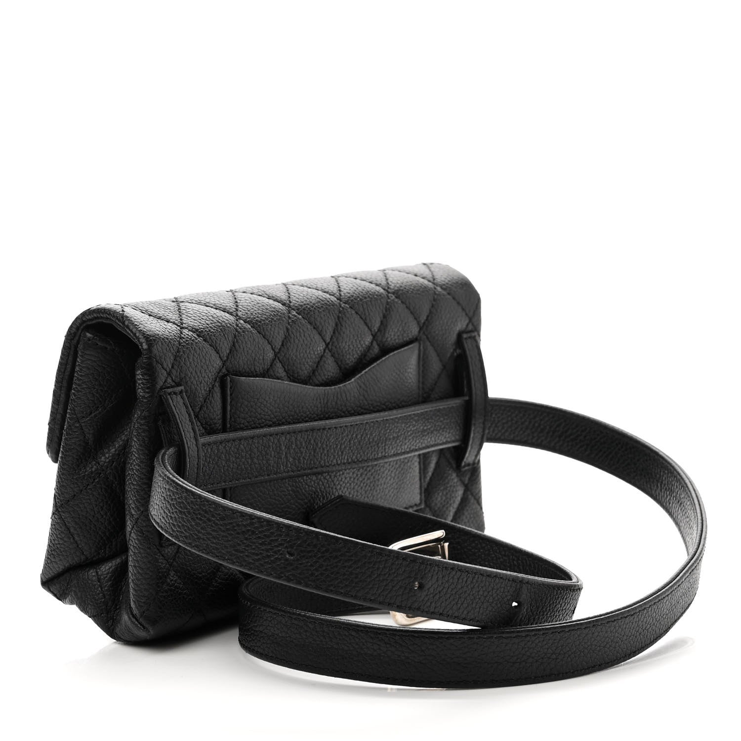 Chanel Grained Calfskin Quilted 2.55 Reissue Flap Belt Bag Clutch Black 3 of 10