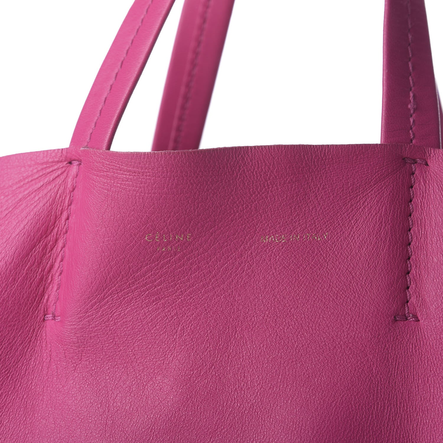 Celine Lambskin Vertical Bi-Color Cabas Fluo Pink Fluo Orange 10 of 10